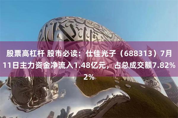 股票高杠杆 股市必读：仕佳光子（688313）7月11日主力资金净流入1.48亿元，占总成交额7.82%